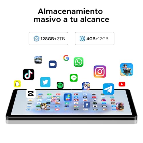 POPUX U11 Android 16 Tablet 11 Pulgadas con Teclado, 16GB+128GB/2TB Tableta con Lápiz, 8580mAh Gemini AI Tablet para Niños Octa Core, Widevine L1/13MP+5MP/5G WiFi/GMS/Face ID Tablets Grande con Ratón