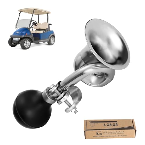 Photo 1 of 10L0L Retro Clown Horn for Golf Cart Accessories, Classic Vintage Metal Twist Loudspeaker Siren Hooter Snail Air Horn Compatible with Yamaha, EZGO, Club Car Golf Cart and Bike