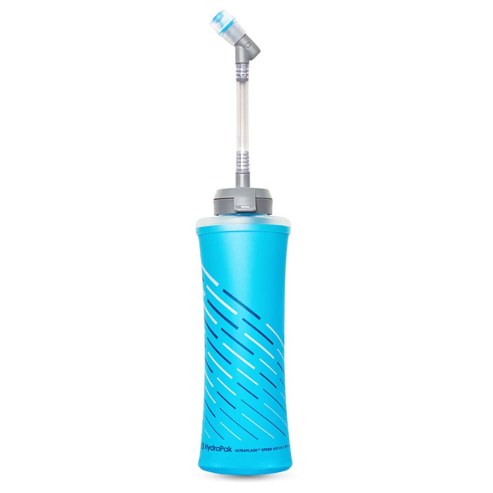 HydraPak UltraFlask Speed (500ml or 600ml) - Collapsible Soft Flask Water Bottle for Hydration Vests and Running Packs with Easy Open Cap