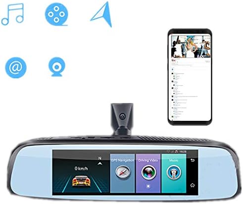 TLgf Car Dash Cam,Driving Recorder, Rearview Mirror Driving Recorder, 1080P reversing ADAS Voice Control 8 inch 4G Android Navigation Device Bluetooth Electronic Dog