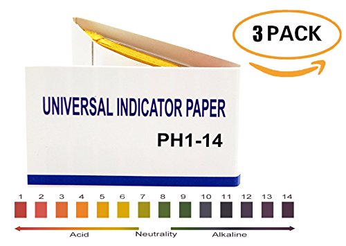 Anonex PH 1-14 test Paper,PH universal Indicator Paper for testing water quality/soil/urine/saliva/cosmetics,80 per pack(3 Pack)