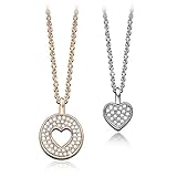 Qianse Honey You Stole My Heart Script Necklaces Set Made With Swarovski Crystals