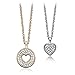 Qianse Honey You Stole My Heart Script Necklaces Set Made With Swarovski Crystals