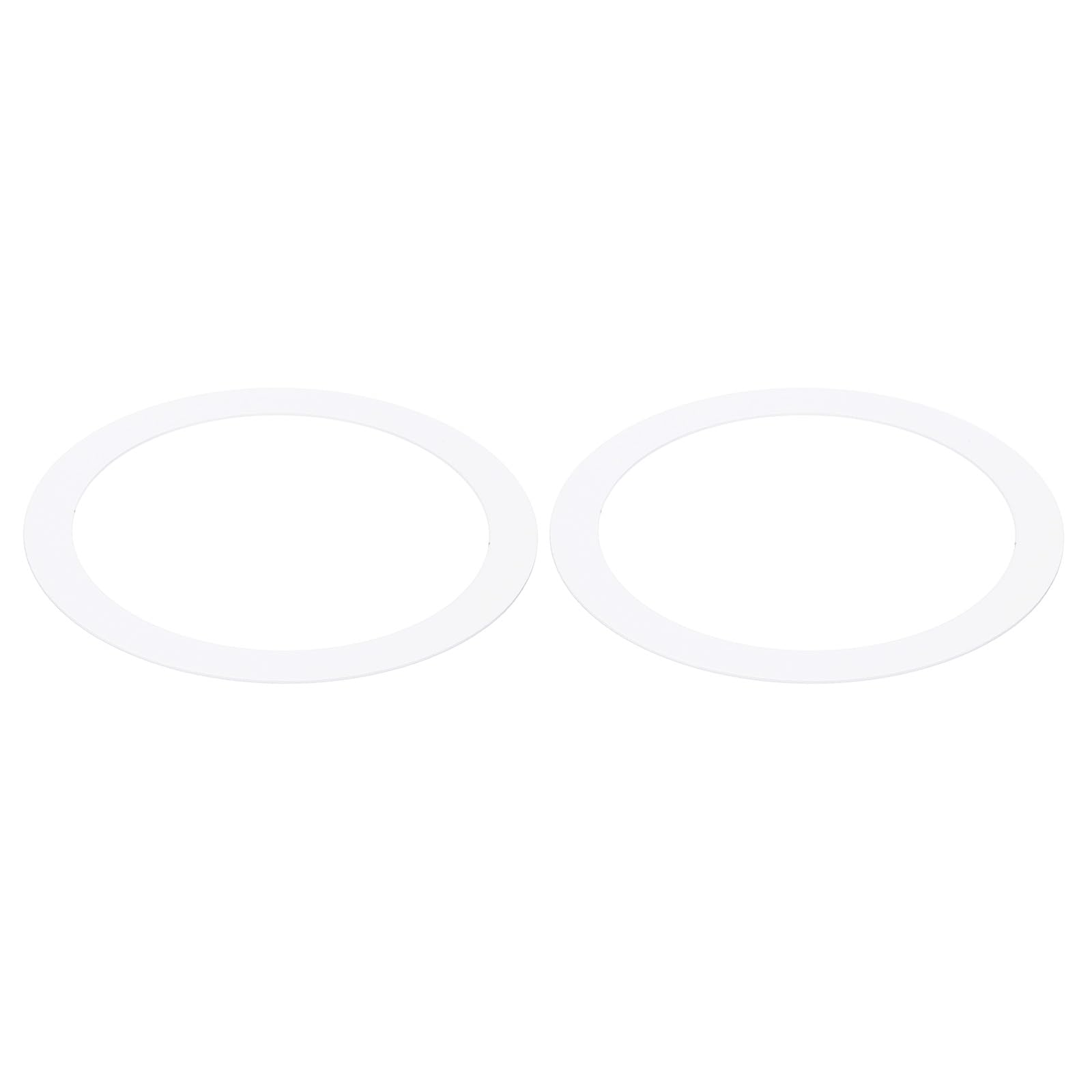 PATIKIL Metal Goof Trim Ring, 2 Pcs 3.94" OD 3.19" ID Circular Ceiling Light Trims Ring Recessed Light Cover Ring for Recessed Can Downlight, White