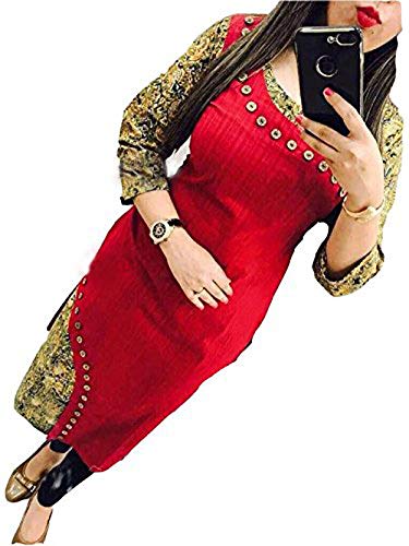Women's Readymade A-line Cotton Printed Kurti