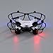 Virhuck GB202 Mini Drone 2.4GHz 4CH 6-AXIS GYRO Multicolor LED, Little Nano RTF Quadcopter with 3D Flips Christmas Gift, White