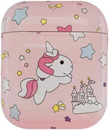QIANLONG Unicorn Case for Apple Airpods Charging Case, Cute Cartoon Silicone Airpod Cover, Soft Protective Skin Accessories Kits Character Cases Best Gift for Kids Teens Girls(Style 01)