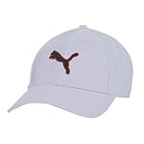 New Men's Puma Golf 3D Cat FlexFit Hat, White/Black, L/XL