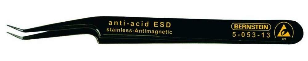 Bernstein 5-053-13 SMD Forceps 110 mm Oblique Angled Super Point with ESD Coating