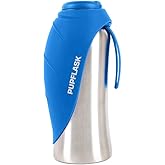 PupFlask Large Dog Water Bottle | 27 or 40 OZ Stainless Steel | Convenient Dog Drink Dispenser | Puppy Travel Water Bowl | Portable Pet Hydration Bottle | Leak Proof | Perfect Size for All Breeds