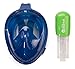 Easy Snorkel Full Face Snorkeling Mask - 180 Panoramic View for Increased Visibility, Tubeless Technology Snorkeling Gear Prevents Gag Reflex - (Blue, L/XL)