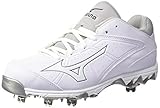 Mizuno Women's 9-Spike Swift 4 Softball-Shoes, White, 10 B US