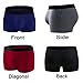 ASERLIN Men's 5-Pack Boxer Briefs Underwear Men's Pure Cotton U Convex Underwear 2B1G1B1R-L