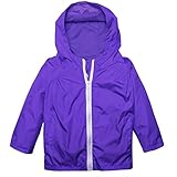 Arshiner Little Kid Waterproof Lightwight Jacket Outwear Raincoat with Hooded
