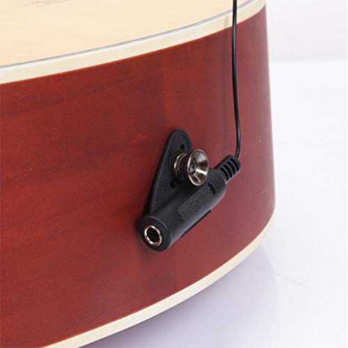 2Pcs Acoustic Guitar Pickup Piezo Contact Microphone Pickup for Guitar Ukulele Violin, Mandolin, Banjo, Cello, Kalimba, Harp (6.5x9x3cm, Black)