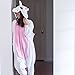 Emolly Fashion Adult Unicorn Animal Onesie Costume Pajamas for Adults and Teens (Medium, Pink/White)