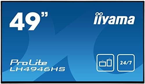 iiyama LH4946HS-B1 affichage de messages 123,2 cm (48.5") LED Full HD Panneau plat de signalisation numérique Noir