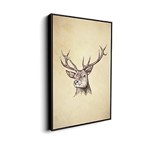 Canvas Wall Art for Living Room, Bedroom Animal Portrait Framed Canvas Prints for Home Decoration Ready to Hang - 16x24 inches