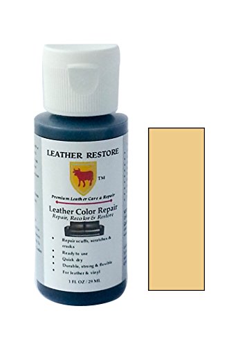 Leather Restore Leather Color Repair, BEIGE, 1 OZ Bottle - Repair, Recolor & Restore Leather & Vinyl Couch, Furniture, Auto Interior, Couch, Car Seats, Sofa