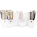 Evelots Magazine File Holder - Set of 12 White - Office Desk Organizer - Sturdy Cardboard - New Upgraded Double Front Panel for More Stability - Full 4 Inch Wide - Easy Assemble
