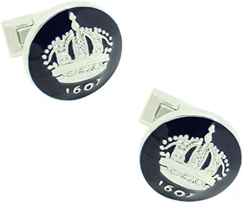 masgemelos – Cufflinks Crown of Skultuna – Blue