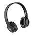 JAM Transit Wireless Bluetooth On-Ear Headphones, 30ft Range, Superior Bass, Big Sound, No Cords, Rechargeable Battery, Comfortable Fit, Perfect for Travel, Car, Kids, HX-HP420BK Black