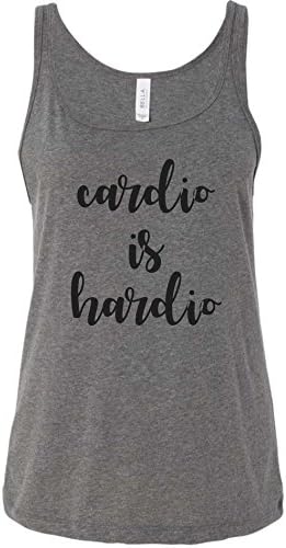 ' Cardio is Hardio ' Funny Ladies Workout Tank Top