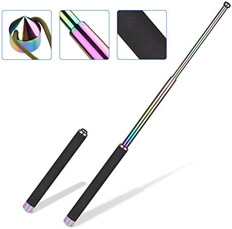 FOEYESEE 26 Inch Expandable Tool, Walking Hiking Security Emergency Escape Tool, Self Defense Tool for Men Women Personal Protection - Multicolor