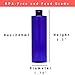 Newday Bottles, 8 Oz Cobalt Blue Empty Plastic Bottles Cylinder PET BPA-Free with Black Lotion Pumps, Pack of 6
