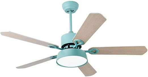 Jsauto 42 Inch White Ceiling Fan Wooden Leaf Ceiling Fan Lights