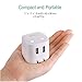 Dual USB Wall Charger, Travel Adapter with Auto Power-Off Technology and Foldable Plug, for iPhone Xs/XS Max/XR/X/8/7/6/Plus, iPad Pro/Air 2/Mini 3/Mini 4, Samsung S4/S5, and More