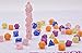 Polyhedral Dice Set Translucent Glitter Dice for DND Dungeons and Dragons TMG RPG Game inculded Purple Dice Bag (Pink)
