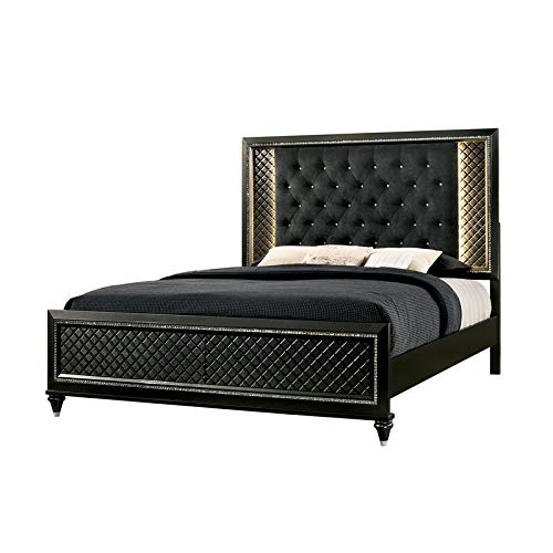 Amazon Com Furniture Of America Braylene Glam Queen Bed In