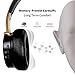 Bluetooth Headphones, Riwbox XBT-90 Foldable Wireless Bluetooth Headphones Over Ear Hi-Fi Stereo Wireless Headset with Mic/TF Card and Volume Control Compatible for PC/Cell Phones/TV/ipad (Black&Gold)thumb 4