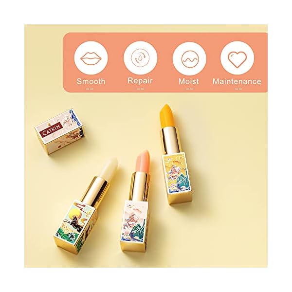 CATKIN-Lip-Balms-Chapstick-Natural-Moisturising-Lip-Balm-with-Vitamin-E-Hydrating-Lip-Care-with-Plant-Derived-Squalane-for-12h-Moisture-Care-Temperature-Color-Change-Lip-Balm-C01 CATKIN Moonlight Lip Balms for Lip Skin Care and Lip Treatment, 100% Natural with Vitamin E for 6h Moisture Care Color…
