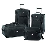 American Tourister Fieldbrook II Softside Upright Luggage Set, Black