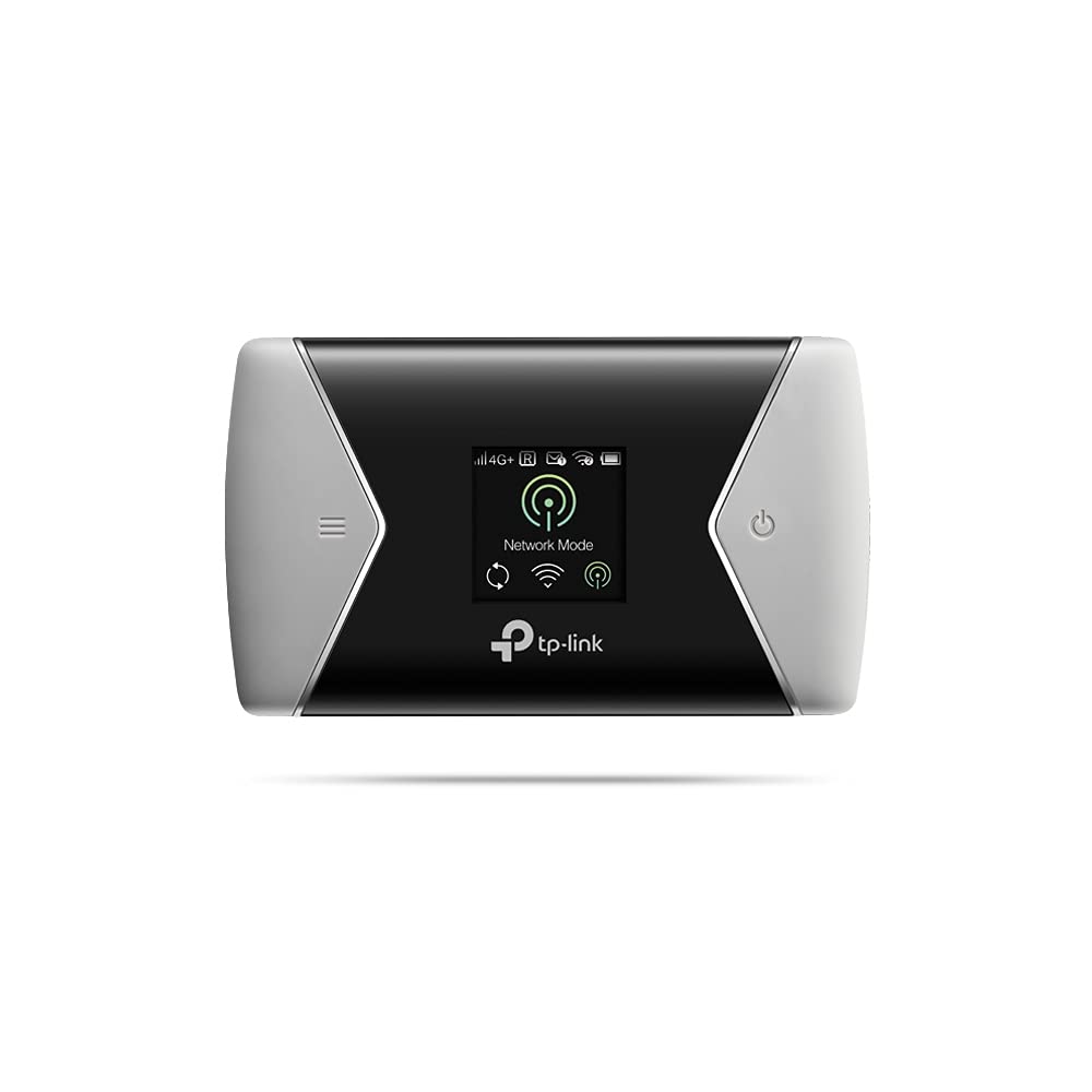 Tp-Link Routeur Mobile 4G+ Lte (Cat.6) Wi-Fi Ac 1200Mbps: Débit 4G+ De 300 Mbps, Portable, Batterie Rechargeable 3000 Mah Pour 15 Heures D'Utilisation, Écran LCD Couleur - Noir (M7450)