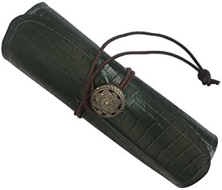 HUANGYUAN Handmade Waterproof Knife Storage Roll Bag All Purpose Tool Bag Pouch A191 (Green)