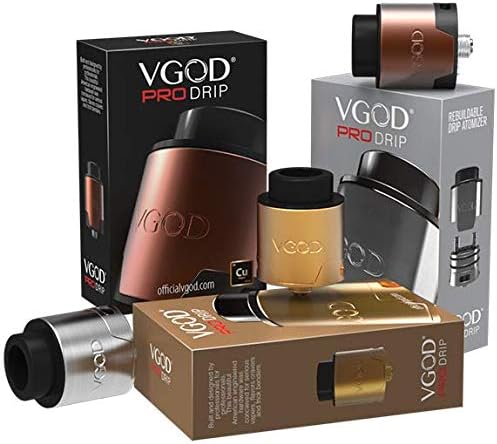 VGOD Pro Drip RDA for VGOD PRO MECH MOD Bottom Airflow drip Better Flavours No Nicotine (Black)