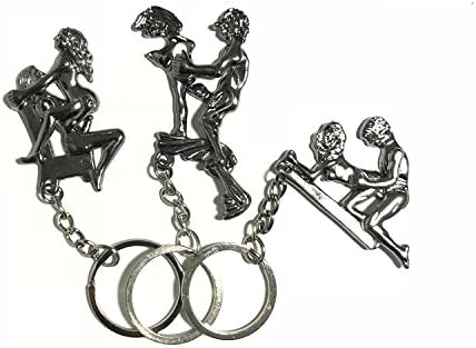 USUNO Novelty Keychain Keyring Key Chain Ring Keyfob Key Holder Key Organizer Party Supplies Tricky toys Gag Toy Birthday Joke Gift for Both Sexes