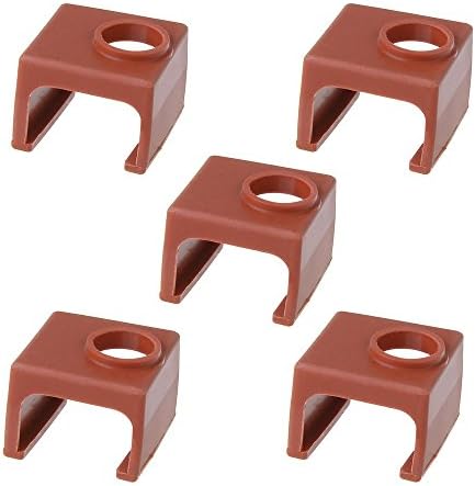 Yowming 5pcs MK10 Silicone Heater Block Cover High Temperature Resistance Silicone Socks Instead Ceramic Insulation for Wanhao i3 QIDI TECH Flashforge
