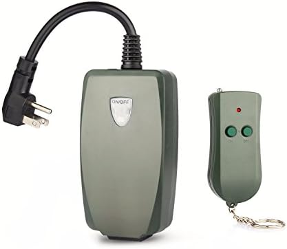 Remote Control Outlet, Sokani Weatherproof Outdoor Outlet Photocell Remote Control Converter Kit for String Light in Backyard / Garden