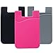 Sundarling Smartphone Card Holder Phone Wallet Silicone Card Pouch for Cellphone IPhone Card Pocket Dispatch at Random Color (Pack of 3)
