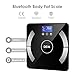 DEIK Body Fat Scale, Bluetooth Bathroom Scale with Smartphone APP, 18 Body Composition Analysis, High Precision Sensors, LCD Backlit Display, Include 3 AAA Batteries, Black