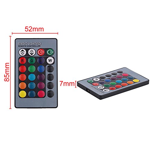 LEDHOLYT 2pcs 12V High Power 5050 27SMD Multicolor RGB LED Fog Lights for Cars Trucks Remote Control Flashing Lamp Bulb (9005)