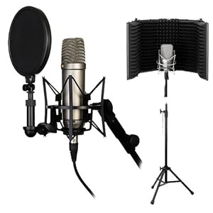 Image of Rode NT1-A Complete Vocal Recording Solution with Acoustic Reflection Filter and Tripod Mic Stand Kit