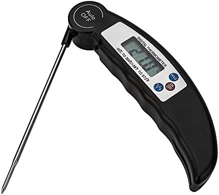 Digital Instant Read Meat Thermometer For Grill And Kitchen Food Cooking. Best Ultra Fast Digital Kitchen Probe. with Calibration & Foldable Probe for Food Baking Liquid Meat BBQ Grill Smokers
