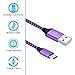 Wall Charger Dual Port Adapter with 6ft USB C Cable, Kakaly Charge Sync Cable Cord for Samsung Galaxy S8/S8+, LG G5/G6/V20/V30, Nexus 5x/6p, Nintendo Switch &more-Purple