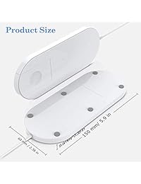 ATETION   Cargador inalámbrico para Apple Watch, 2 en 1, soporte de carga, compatible con iPhone XS XS Max XR X  8  Plus Series 4 3 2 1