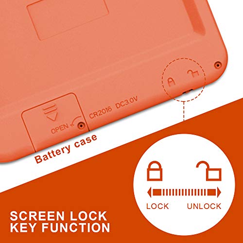Kids Writing Drawing Tablets Colorful Doodle Boards, Jonzoo 8.5 Inch LCD Writing Tablets Electronic Drawing Pads Gifts for Kids Adults at Home School Office, Red